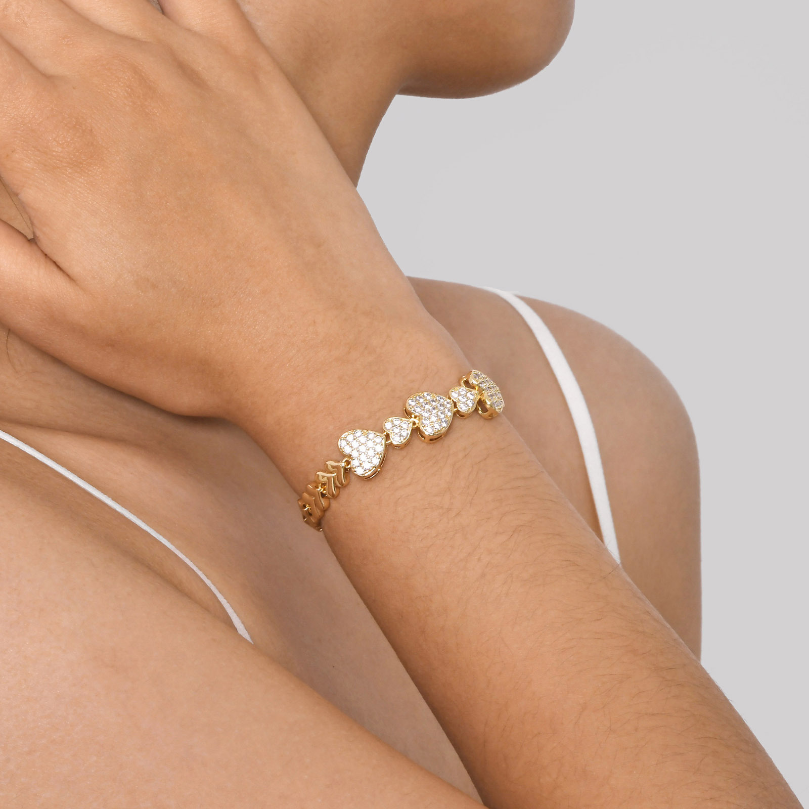 Zircon Inlay Material Copper Inlay Geometric Zircon Bracelets