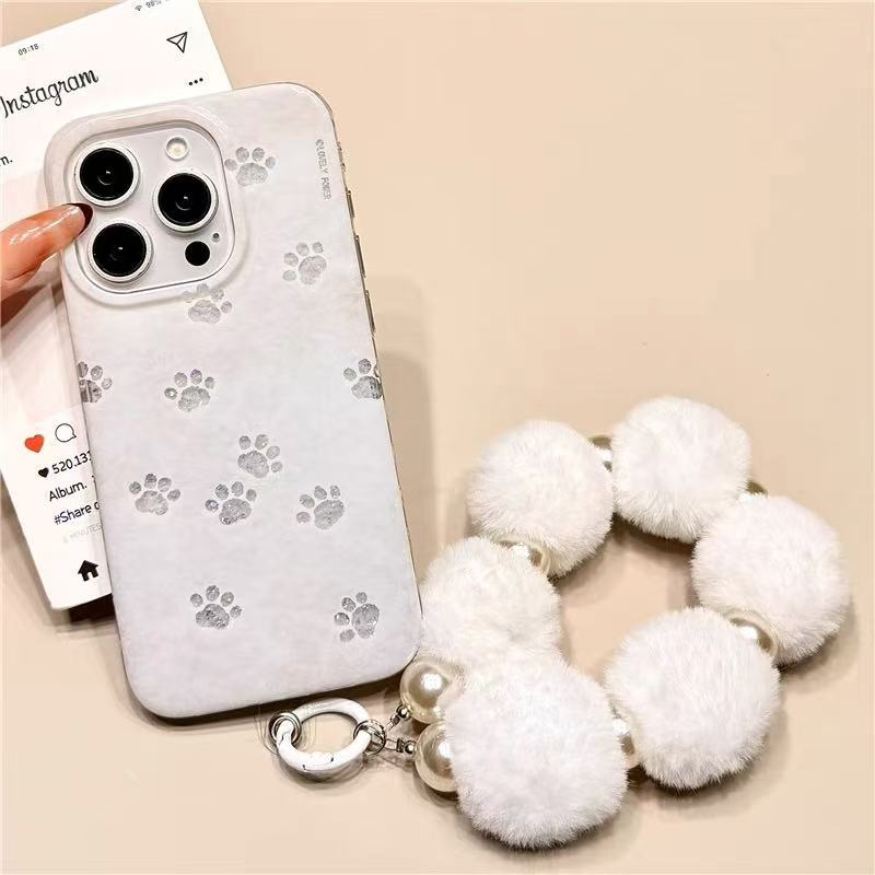 Lindo brillo KT gato garra de gato para iPhone16promax funda para teléfono móvil Apple 15/14 niña 16P simple