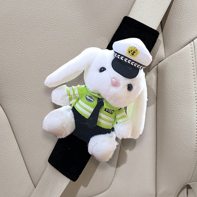 Seat belt shoulder pad — Safety Belt Protective Sleeve In-car - green-police-bear-ice-silk-shoulder-pads-1-pack