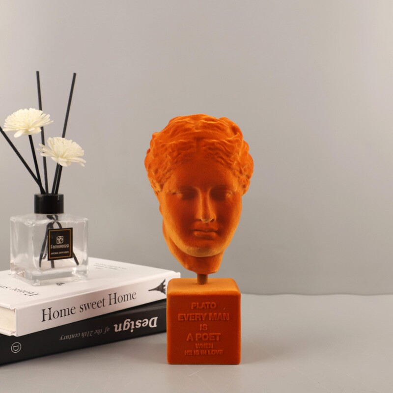 Modern Simple Orange Resin Flocking Venus Goddess Character Ornaments Hallway Study Hotel Home Decorations Modern Simple Orange Resin Flocking Venus Goddess Character Ornaments Hallway Study Hotel Home Decorations