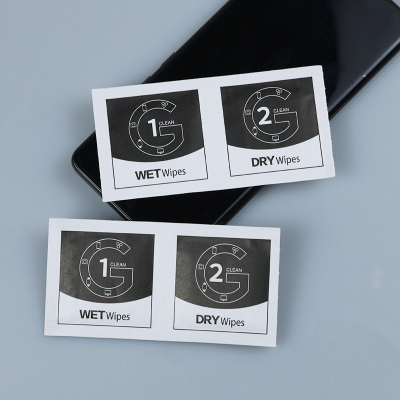 Spot mobile phone dry and wet alcohol bag tempered film tool cleaning alcohol bag disposable alcohol cotton