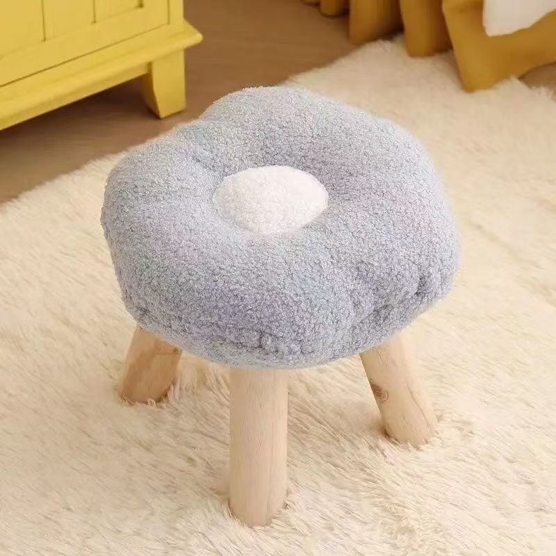 테디벨벳 블루 로우 스툴 탈부착 및 세탁 가능한 스툴 커버(20cm)