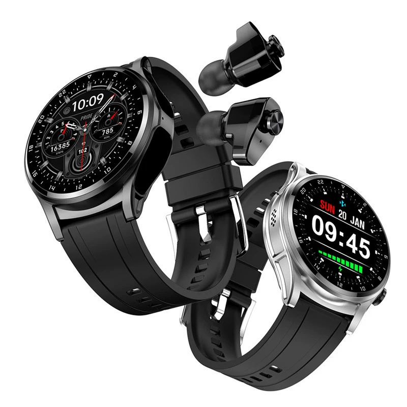 Умные часы GT66, 1,39" 360×360 HD, Bluetooth TWS наушники, пульс, IP67, 360 мА·ч