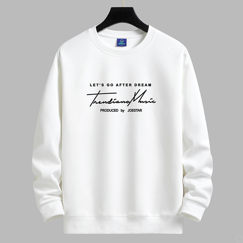 Men's Round neck sweater spring and autumn loose fashion brand versatile boys thin hooded autumn long sleeve T-shirt top clothes