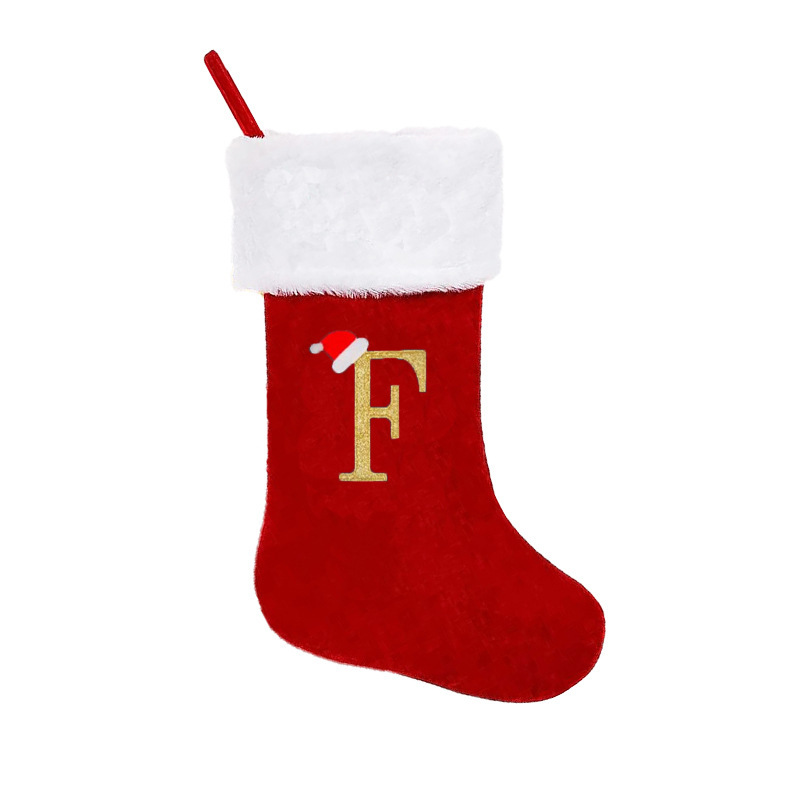 大きいサイズのクリスマスの靴下クリスマスの装飾の刺繍のアルファベットのニットのクリスマスの靴下のアルファベットの靴下のクリスマスのペンダントのプレゼントの袋|undefined