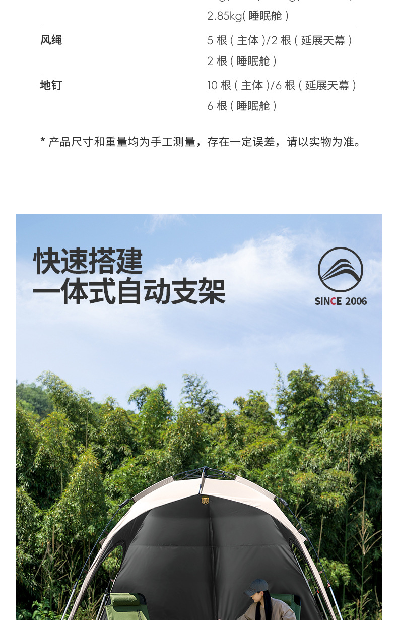Dome Canopy Tent Outdoor Sunshade New Camping Style Fully Automatic Quick-Open Sunshade Titanium Black Coating 2026 New Model