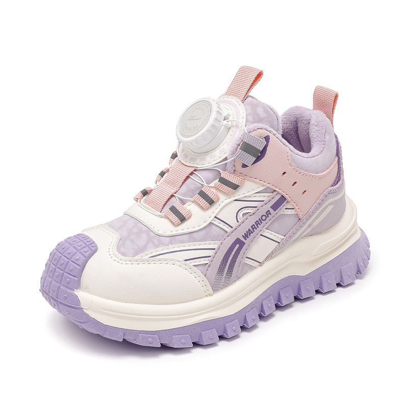 Zapatos de algodón de cuero de invierno nuevos zapatos de calentamiento para niños zapatos de botón de zapatos deportivos de sola gruesa