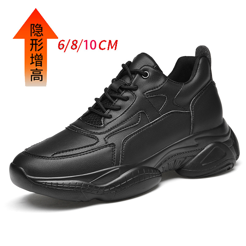 Zapatos de hombre invisible 8CM altura oculta aumento de nuevos zapatos de moda Zapatos blancos de suela gruesa zapatos de tacón alto papá zapatos deportivos casuales zapatos de una sola capa hombres