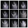 Accessory for bride, necklace and earrings, long set with tassels, elegant wedding dress, accessories, light luxury style