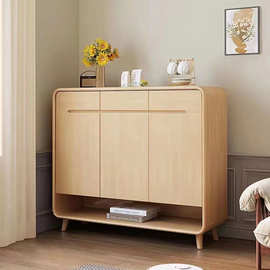 实木鞋柜家用门口全实木北欧2024爆款玄关柜门外进门口入户储物柜