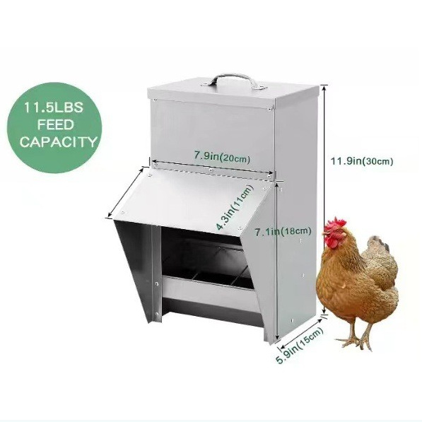 Las aves de corral alimentador automático de pollo a través de metal galvanizado hierro hoja de pollo alimentador deflector alimentador de equipos de cría maquinaria