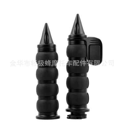 Anti-Slip Wear-Resistant Zinc Alloy — Motosiklet ləvazimatları və aksesuarları - pointed-tip-small-booster-harley-handle-glue-black
