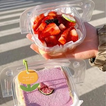 网红小蛋糕手提花篮打包盒提拉米苏包装盒子甜品摆摊水果捞冰粉碗