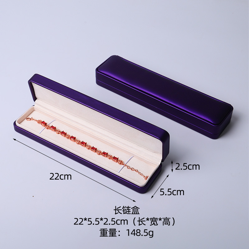 Caja de joyería rosa de alta calidad de cuero pu caja de embalaje de marca de joyería logotipo colgante pulsera collar caja de anillo