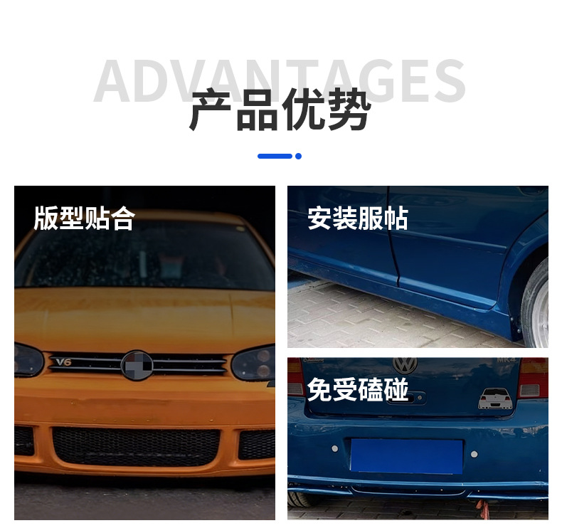 Suitable for Golf 4Mk4 Modification R32 Wide Body Kit Side Skirts Wide Body Kit Front and Rear Bumpers Cross-Border Wholesale