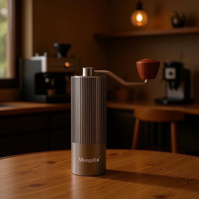 Hand-Cranked Coffee Grinder Portable Coffee Grinder Italian Small Household Hand-Cranked Coffee Grinder Steel Grinding Core 7 Cores