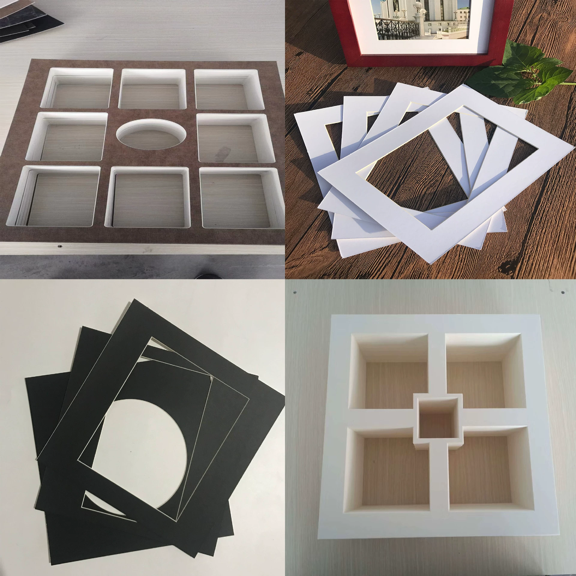 Оптовая фоторамка из белого картона черная пористая круглая подкладочная бумага прямоугольная белая карта для печати логотипа задняя бумага