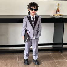 秋季新款儿童西装套装参加婚礼穿搭男花童礼服洋气英伦风套装男童