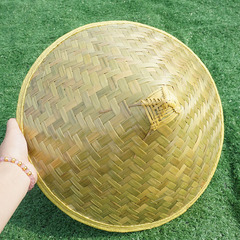 包郵便竹編み青皮笠帽子農民屋外日よけ日焼け止め大縁麦わら帽子ダンス演出道具は顔を印刷できる