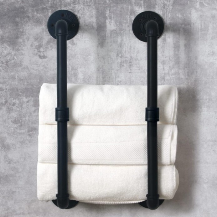 Industrial Pipe Farmhouse Bathroom Towel Storage Rack Toilet Bedroom Finishing Rack Wall Wall-Mounted Rack