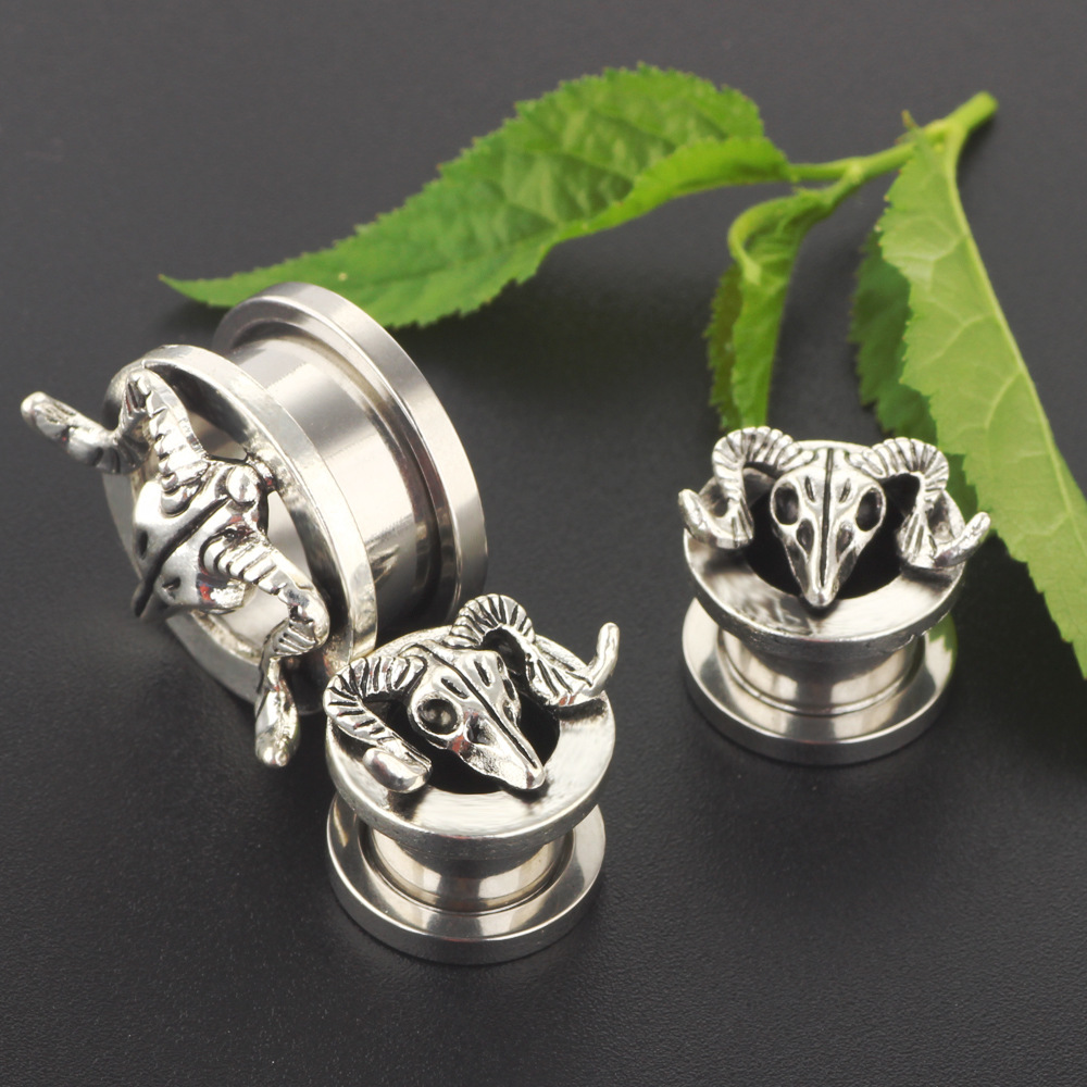 Geometric Ear Tunnels 6mm-16mm Stainless Steel Ear Stretching Piercing Jewelry detail image 7