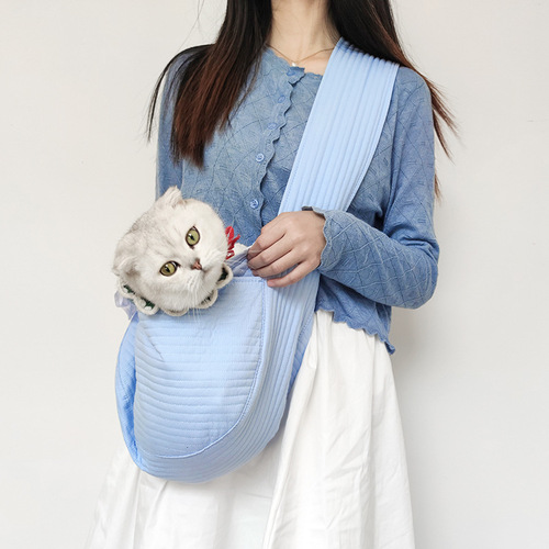 Pet Cat Backpack Outdoor Waste Handheld Large Crossbody Single Shoulder Bag Cat Small Dog Teddy Canvas Bag