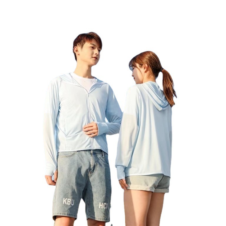u家情侣大帽檐防晒衣男女同款2023新款轻薄透气防晒外套冰丝批发