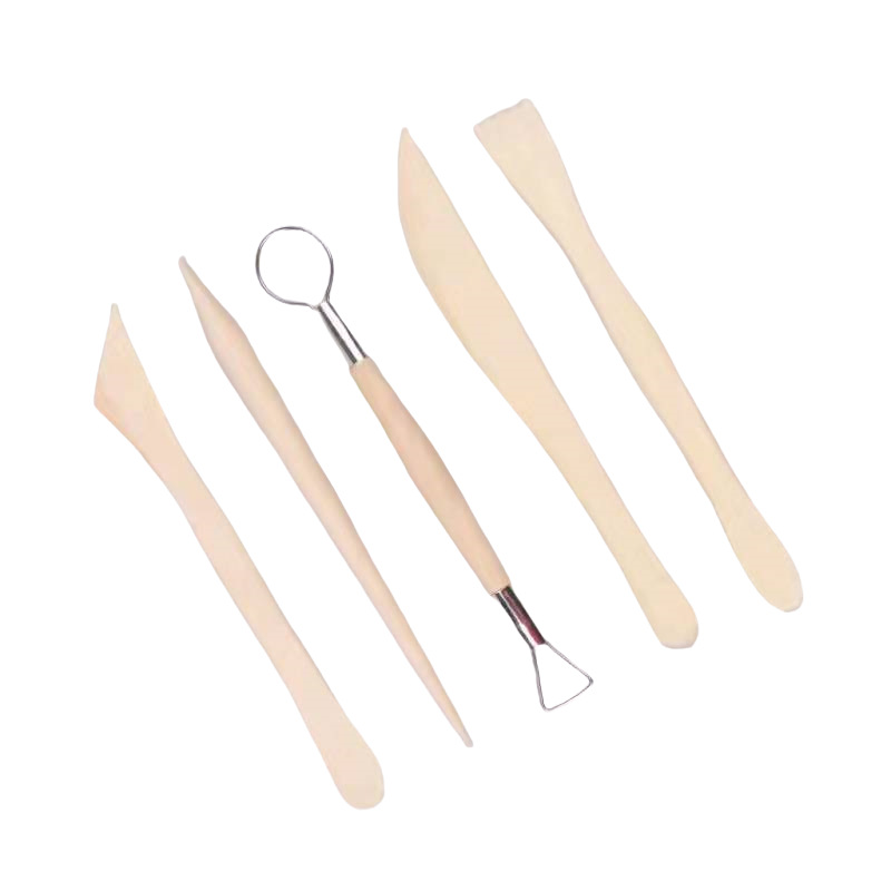 Juego de 5 Herramientas de Cerámica para Trabajar la Arcilla, Cuchillos para Esculpir Arcilla, Herramientas de Escultura de Arcilla de Doble Cabeza para Niños, Venta al por Mayor