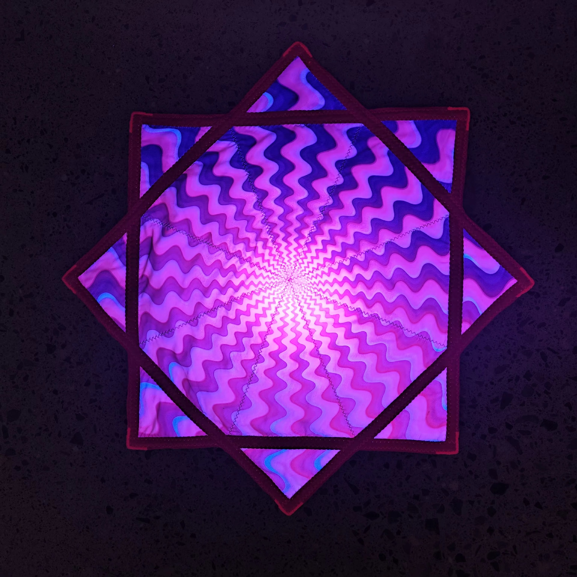 Flow Star UV Reactive Beginner Spinning Scarf Toy - Easy-to-Spin Juggling Dapo