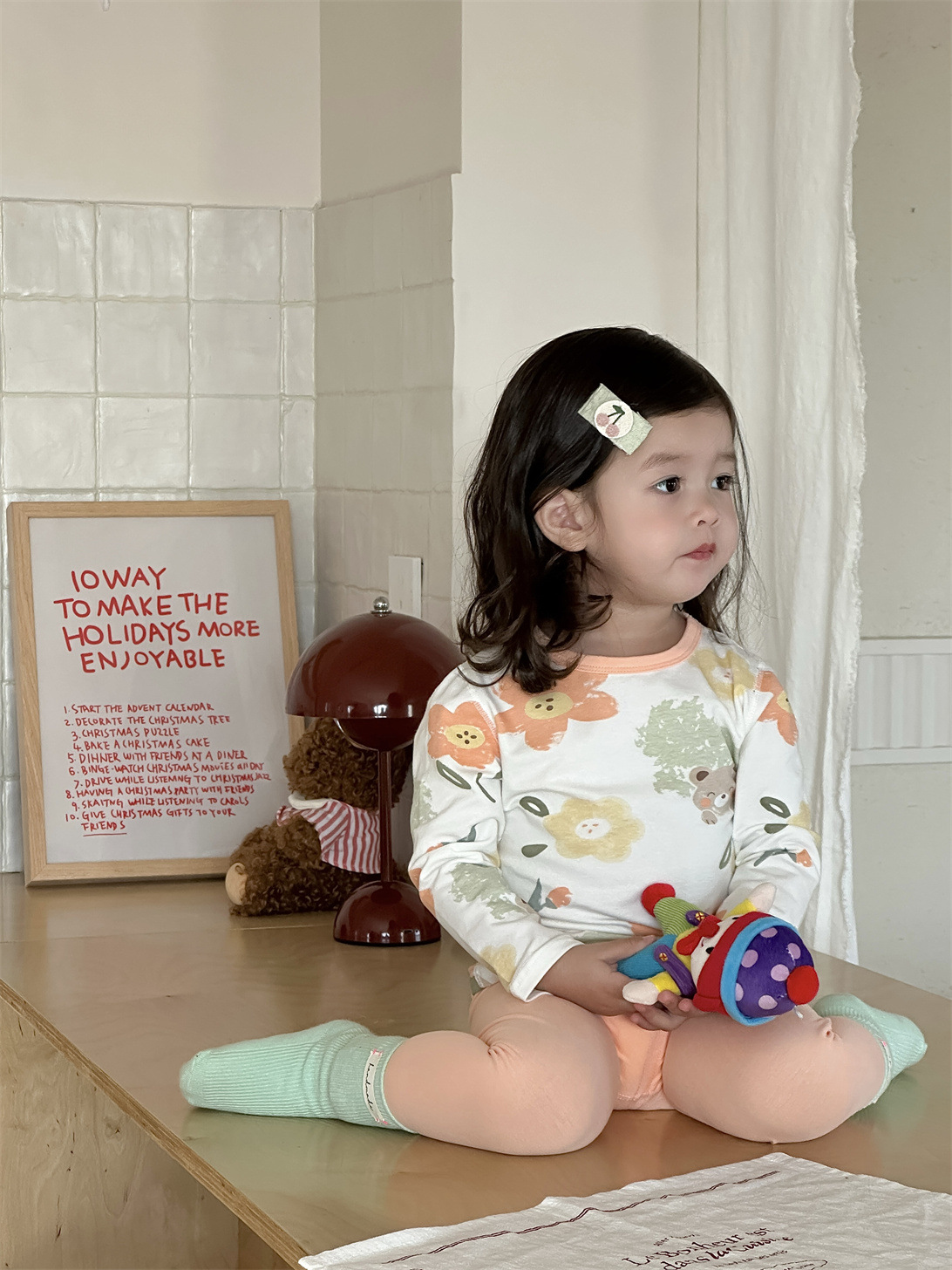 Pijamas infantiles de otoño conjunto de casa 2025 ropa de otoño ropa infantil coreana pijamas niñas ropa de hogar dos piezas