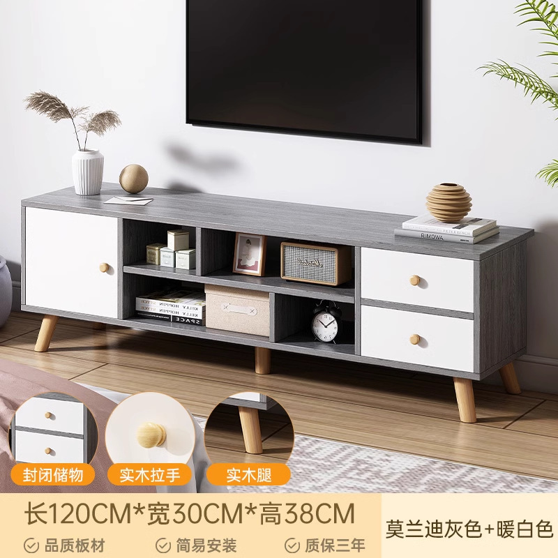 クリームスタイルの吊り下げテレビキャビネットモダンでシンプルな小さなリビングルーム吊り下げ壁掛けテレビ壁コーヒーテーブルの組み合わせ|undefined