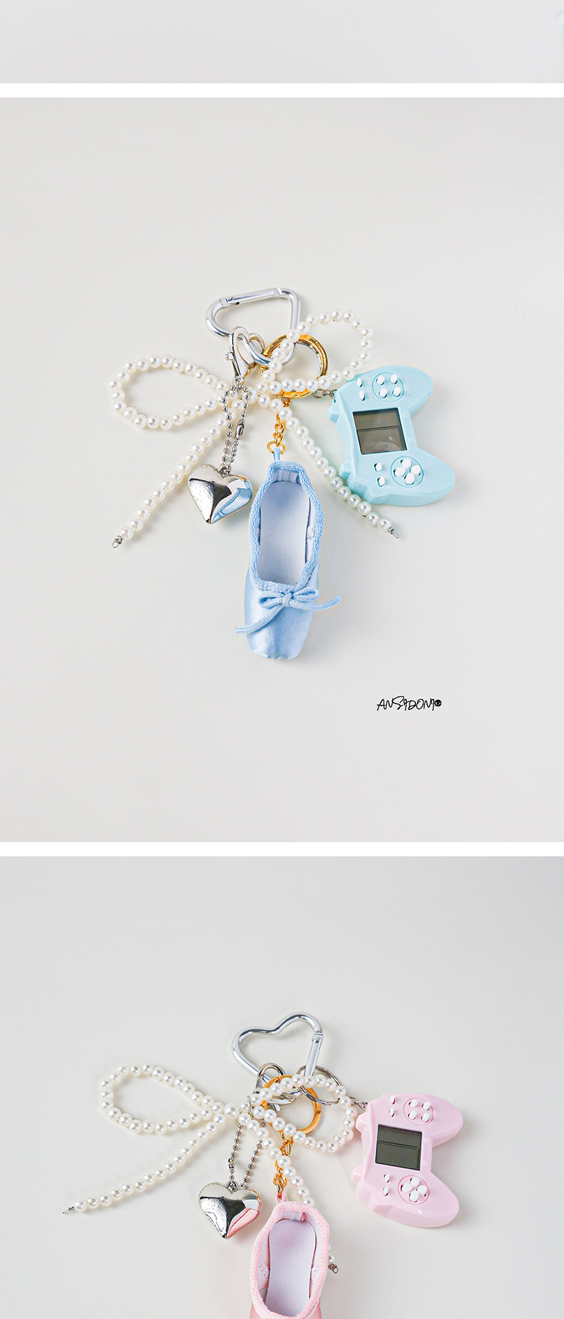 Simple Style Geometric Mixed Materials Unisex Bag Pendant Keychain display picture 1