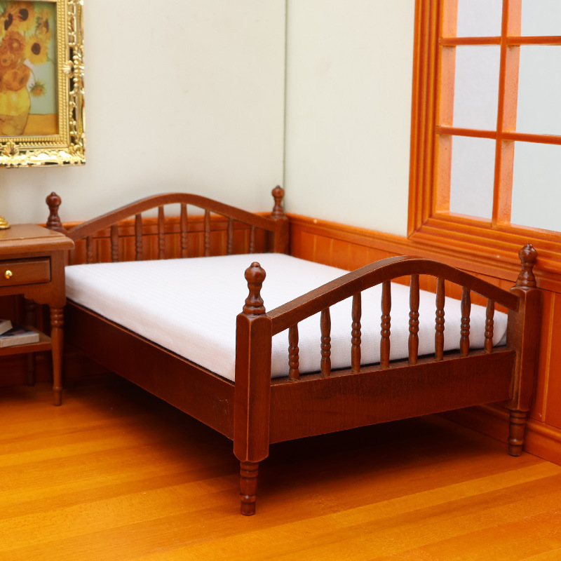 1:12迷你娃娃屋dollhouse迷你小家具微缩卧室场景欧式床单品道具|undefined