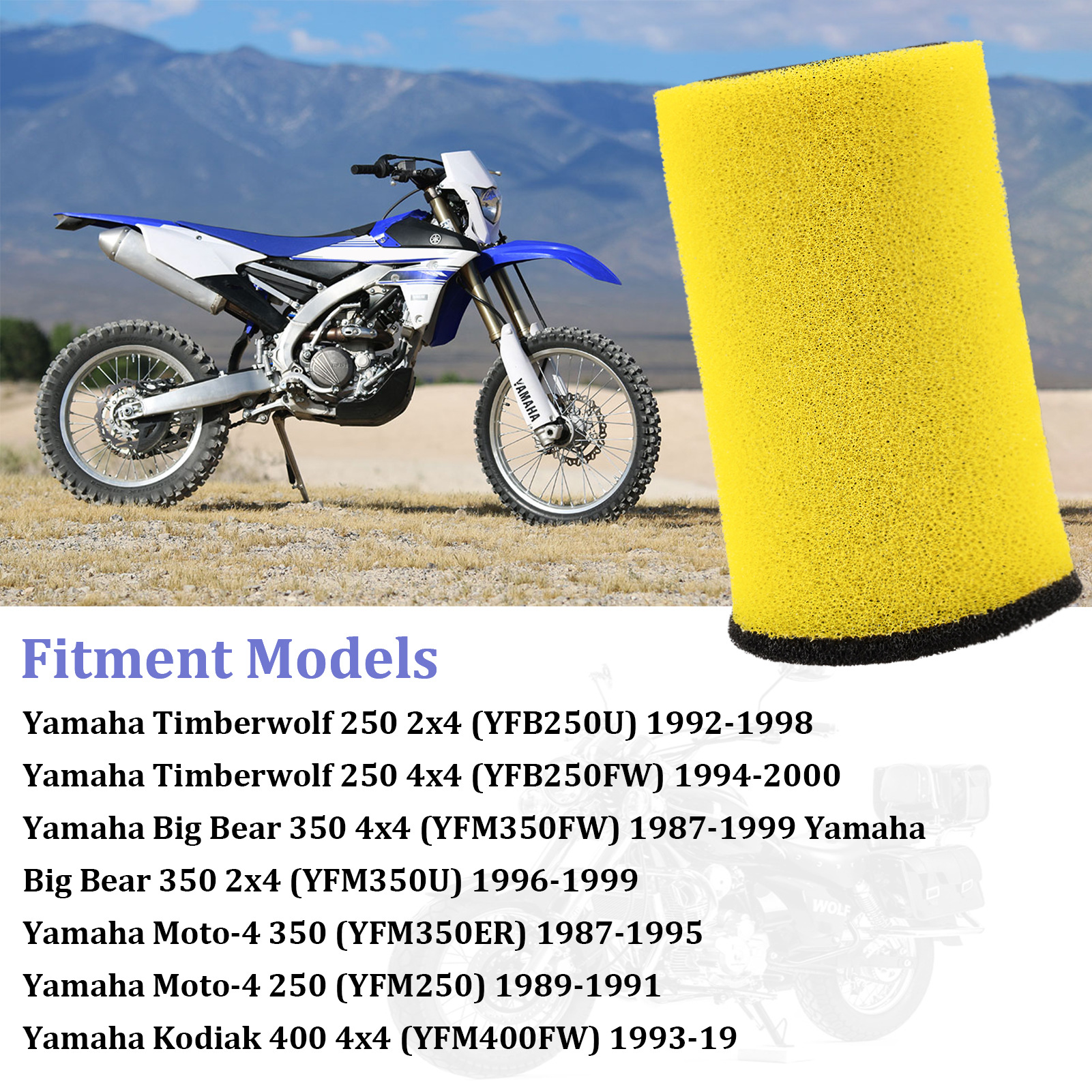 1Yw-14451-00-00 Air Filter for Yamaha Kodiak 400 Yfm400Fw