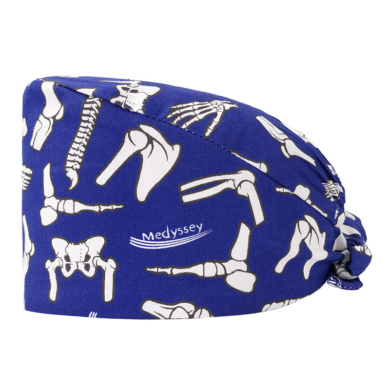 El algodón puro de las mujeres impresas europeas y americanas del sombrero de la enfermera de ICU con la toalla del sudor gorra quirúrgica del comercio exterior tapa de la cabeza del bolso entrega transfronteriza