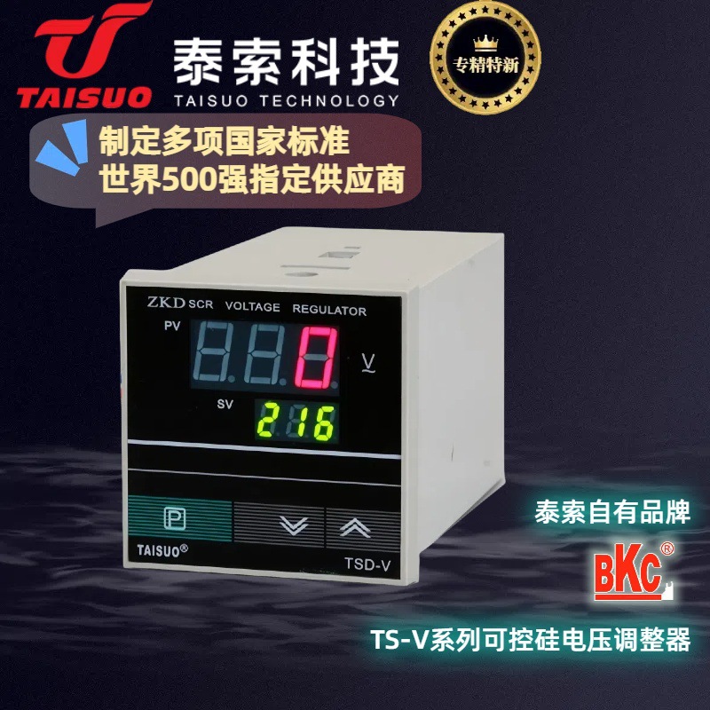 泰索电压调整器 TS-V 电压AC220V±15%调节表 TSG-V显示屏