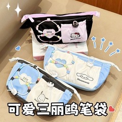新しいサンリオ KT 猫パチャ犬巾着鉛筆バッグイン高価値大容量文具箱収納鉛筆バッグ