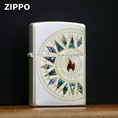 Zippo芝宝正規品ライター個性つや消しシルバーシェル炎コンパスギフト灯油砥石卸売