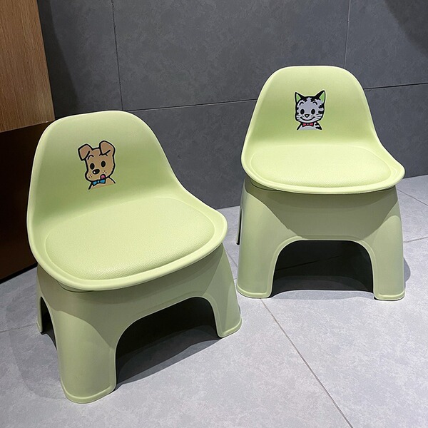 Children's backrest stool removable anti-slip small stool plastic…