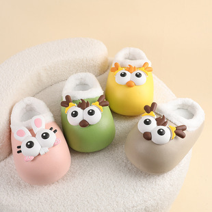 Explosions children's cotton slippers EVA deodorant cute cartoon fleece-lined warm cotton shoes indoor waterproof kids Mao Mao shoes