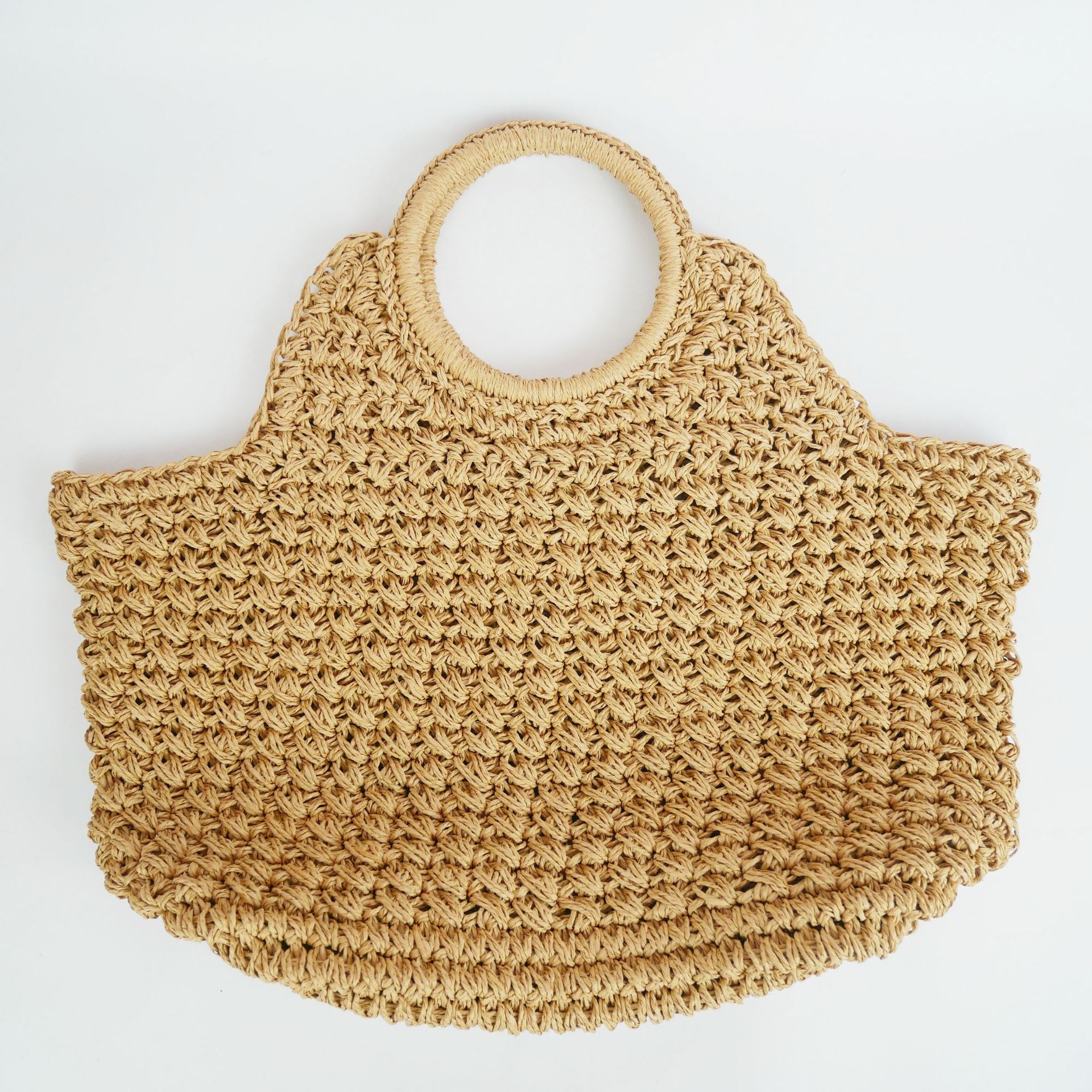 复古气质手工草编包手提包田园风大容量女士手提包度假休闲沙滩包