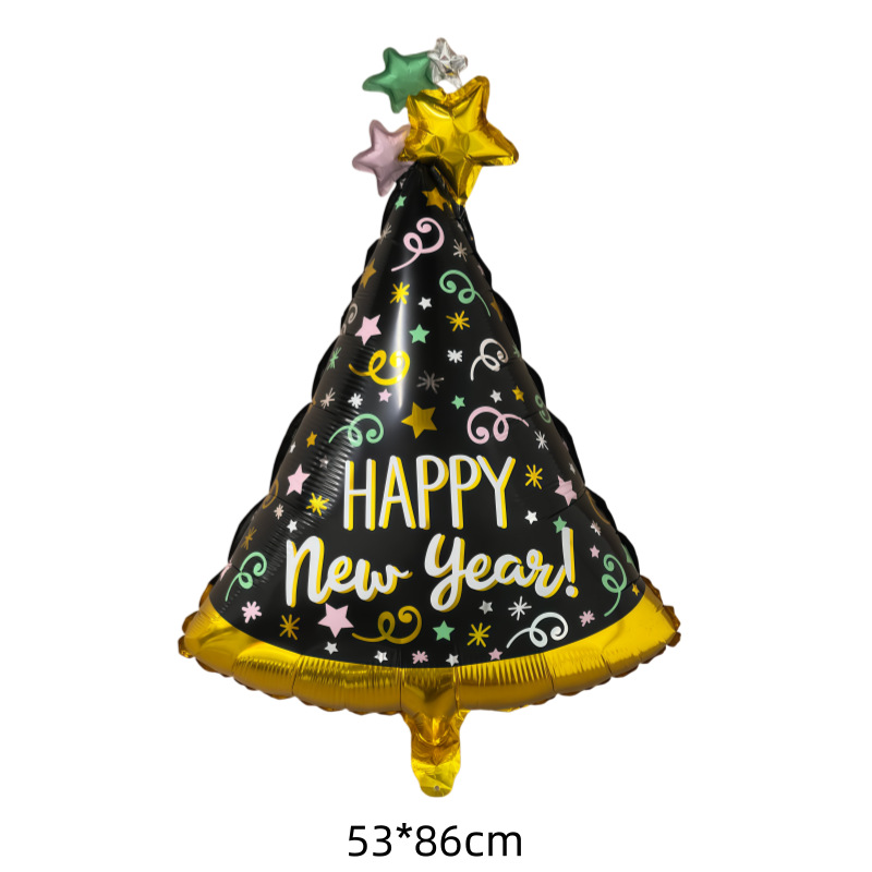 Globo de aluminio de 18" con mensaje de Año Nuevo para decoración de fiestas