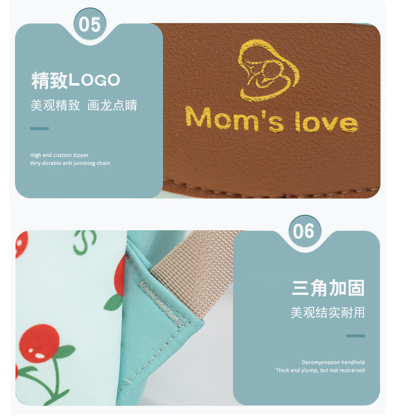 Mother and baby bag, maternity bag, large-capacity convenient mommy bag, new style, with an opening at the back to hold a baby bottle, multi-compartment maternity bag undefined