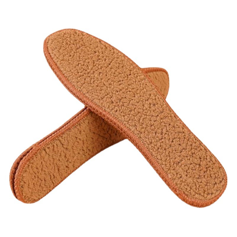 Альпака винно-красный мех хлопковая стелька на флисовой подкладке теплый утолщенный войлочный коврик для обуви осенне-зимние ларьки