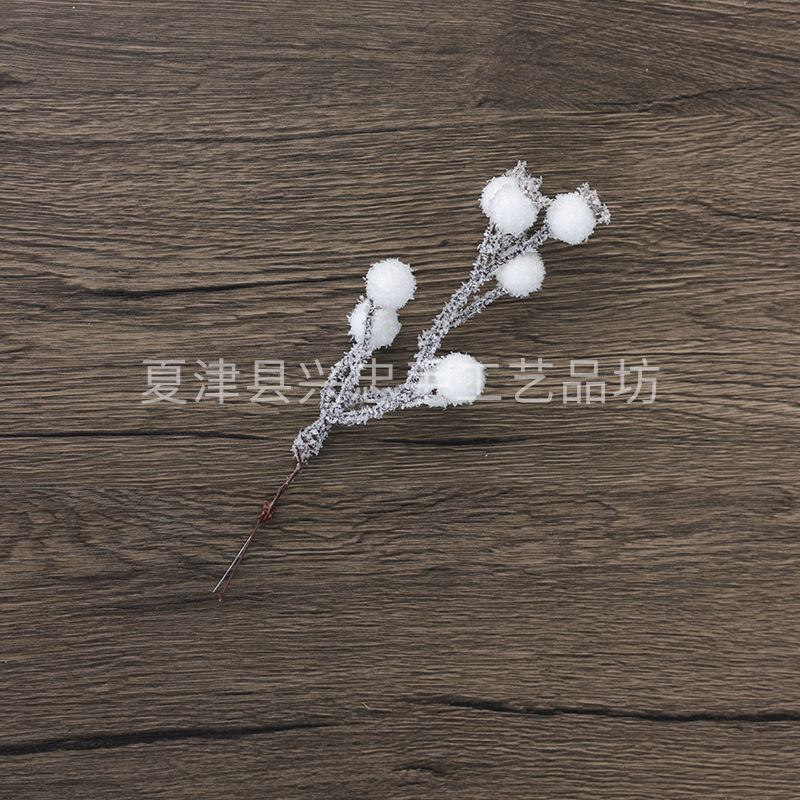 跨境发财果仿真红果北美冬青果白浆果单叉假花装饰道具红果配件|undefined