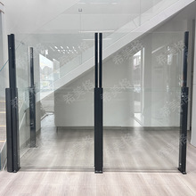 工厂批发别墅走廊玻璃升降护栏 自建房护栏 防攀爬阳台防护围栏