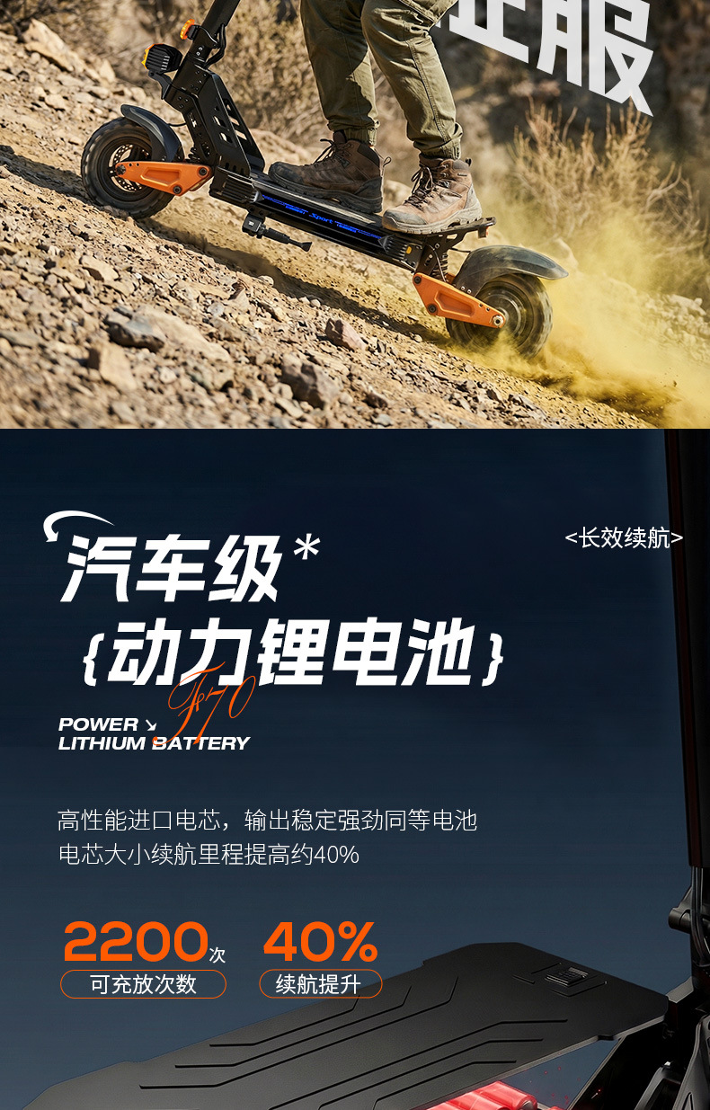 Off-Road Electric Scooter 10inch High-Power Foldable Long-Range Electric Vehicle with a Range of 140Km