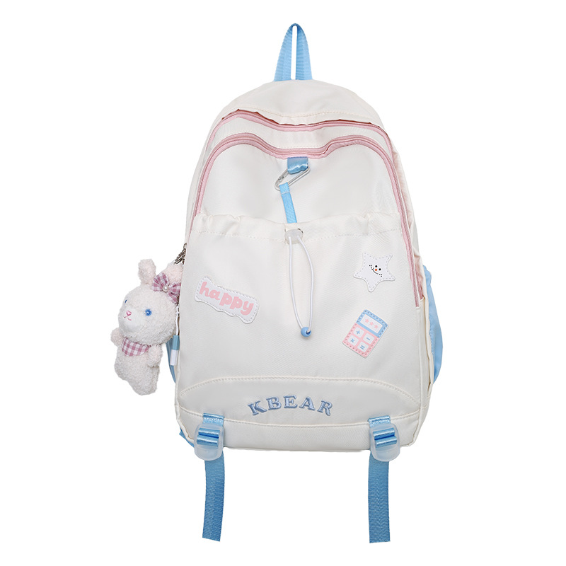 Nueva mochila de dibujos animados simple para estudiantes de secundaria y secundaria