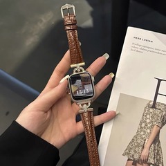 鱷魚D扣蘋果手錶帶適用applewatchs9/10新款iwatch678se智能通用