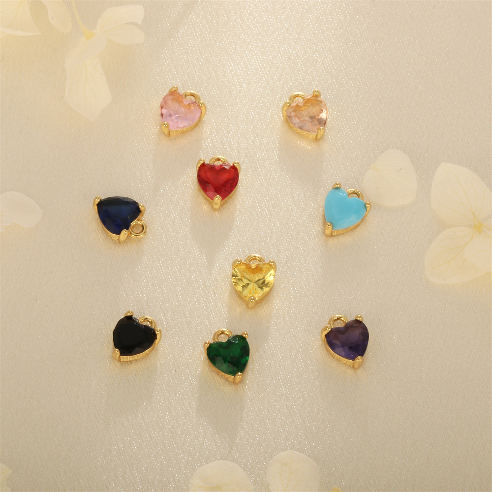 2g Weight Pendant Jewelry Making Type 18K Gold Plated Plating Material DIY Jewelry Accessories Classification 1 Piece Quantity Copper Material Heart Shape Pattern All Seasons Season Simple Style Style 1 Piece Copper 18K Gold Plated Heart Shape Pendant 1